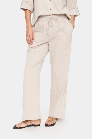 SAINT TROPEZ Regular Hose 'Zalinda' in Weiß: Vorderseite