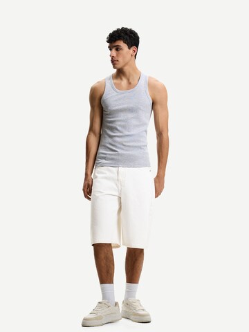 Bershka Baggy Džínsy - Béžová