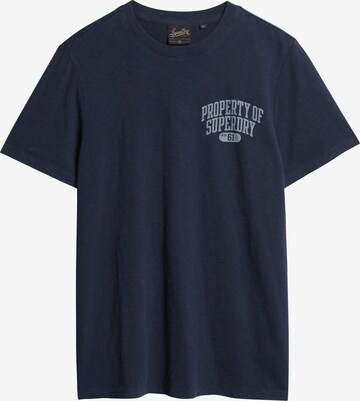 T-Shirt 'Athletic College' Superdry en bleu : devant