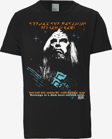 LOGOSHIRT T-Shirt 'Star Trek - Klingon' in Schwarz: predná strana