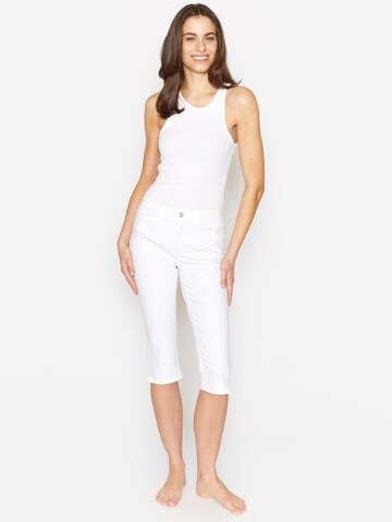 Angels Slimfit Jeans  'Anacapri Sporty' in Weiß