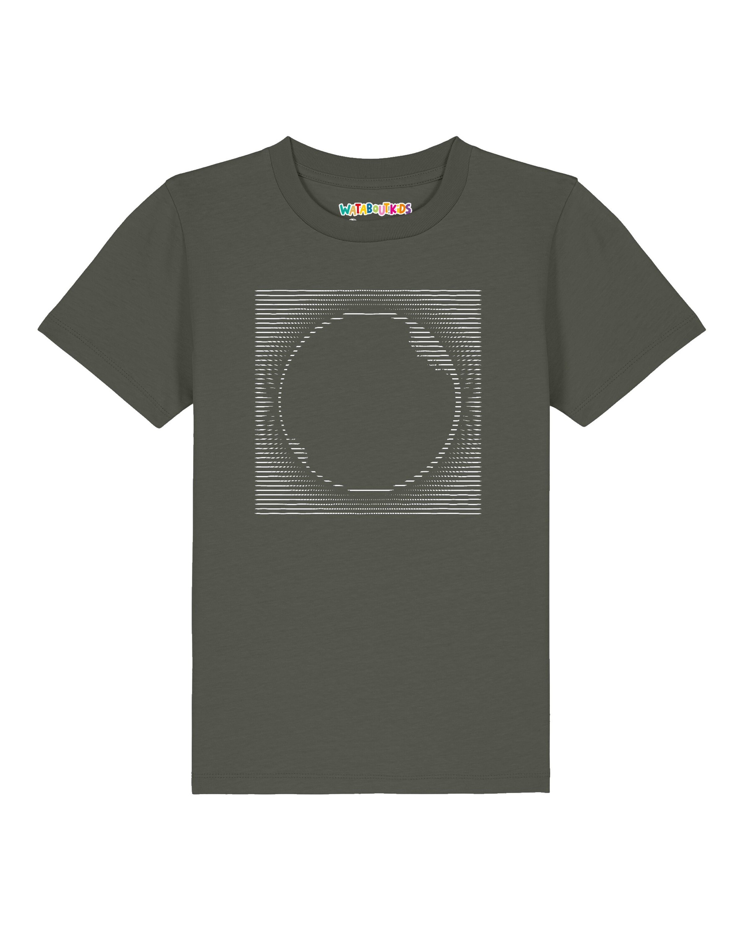 watabout.kids Shirt 'Sonnenfinsternis' in Groen: voorkant