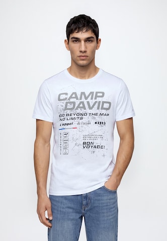 CAMP DAVID Shirt 'French Coast I' in White: front