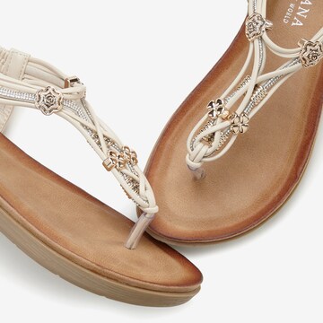 LASCANA T-Bar Sandals in Beige