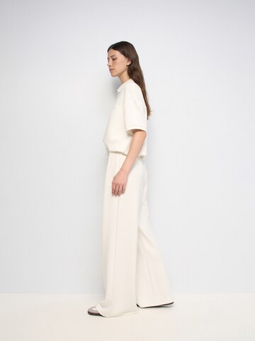 Salsa Jeans Wide leg Pleat-front trousers in White