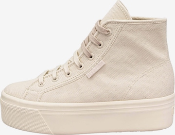 SUPERGA Sneakers hoog 'Lena Gercke' in Beige: voorkant