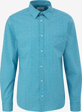 s.Oliver Button Up Shirt in Blue: front