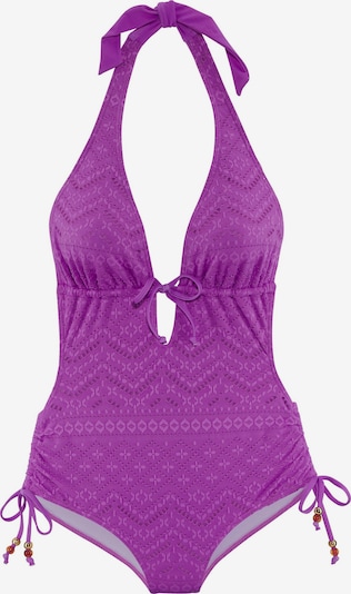 LASCANA Badeanzug in lila, Produktansicht