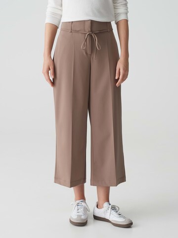 OPUS Loose fit Trousers with creases 'Misha' in Grey: front