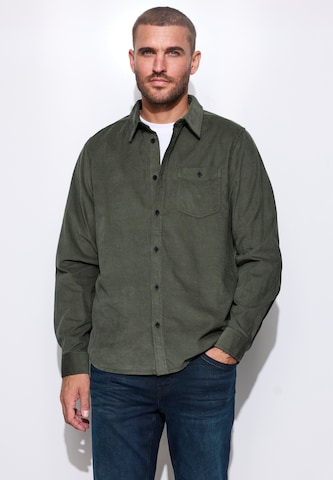 Street One MEN Regular Fit Hemd in Grün: Vorderseite