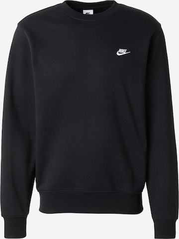 juoda Nike Sportswear Megztinis be užsegimo 'Club': priekis