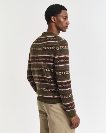 GANT Trui ' Fair Isle ' in Groen