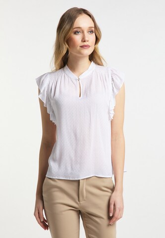 DreiMaster Klassik Blouse in Wit: voorkant