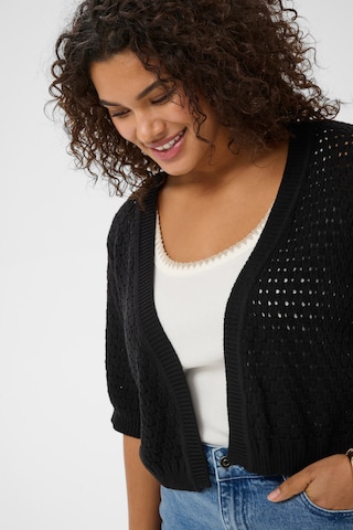KAFFE CURVE Cardigan 'KCSilje' i sort