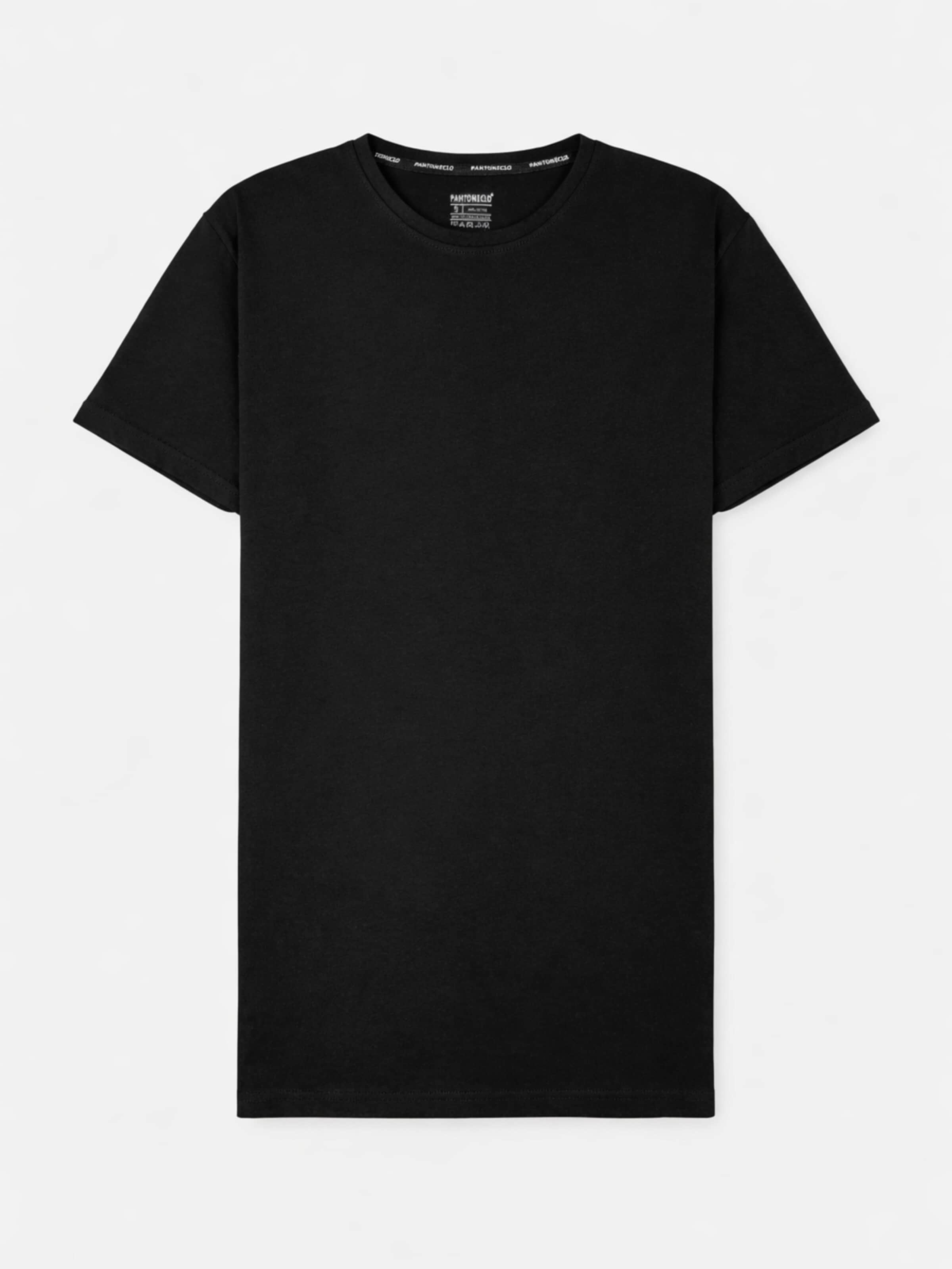 PANTONECLO - Camiseta 'Pantoneclo Men’s Round Neck T-Shirt' en negro: frente