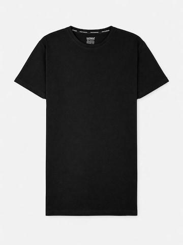 Maglietta 'Pantoneclo Men’s Round Neck T-Shirt' di PANTONECLO in nero: frontale