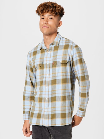 LEVI'S ® Классический крой Рубашка 'Jackson Worker' в Синий: спереди