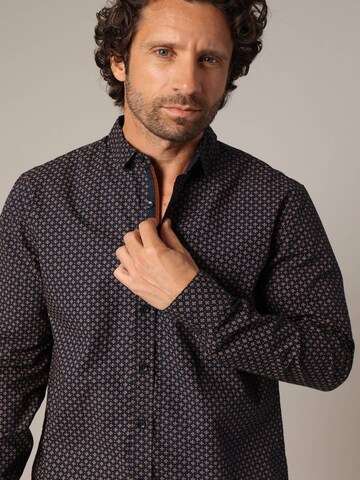 Coupe slim Chemise 'SILAS' Deeluxe en bleu