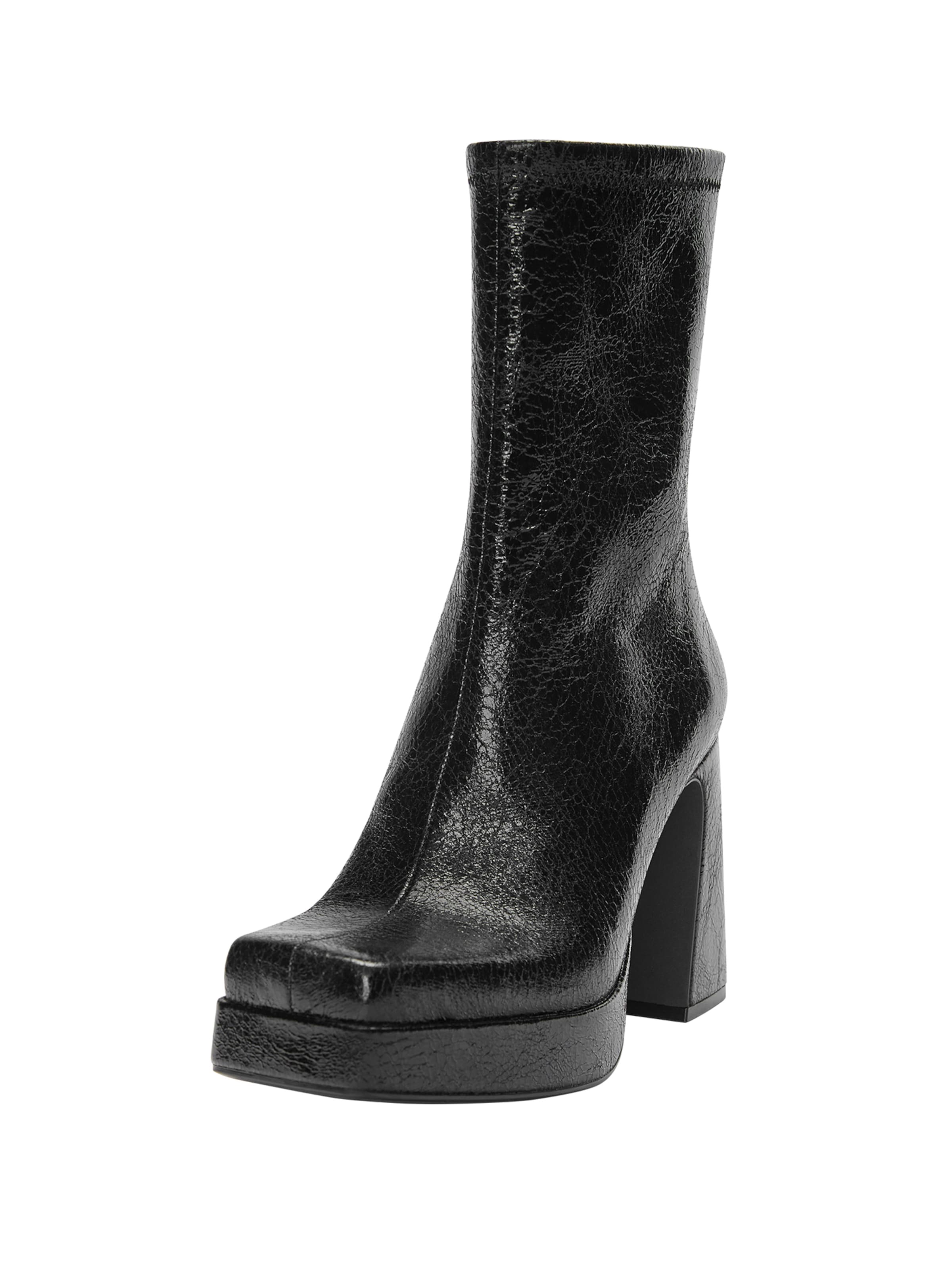 Pull&Bear Botki w kolorze czarny: przód