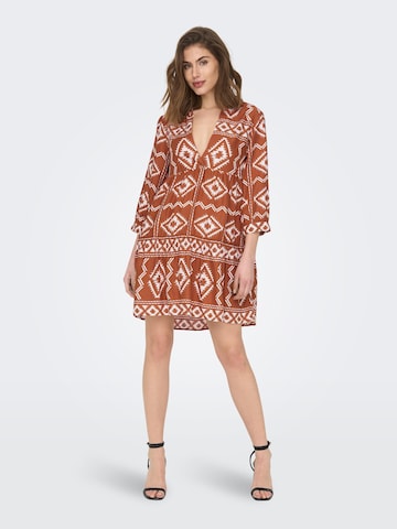 ONLY Shirt Dress 'Ally Athena' in Brown