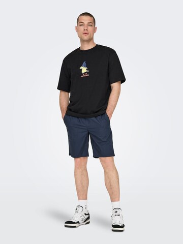 Only & Sons Regular Shorts 'LINUS' in Blau