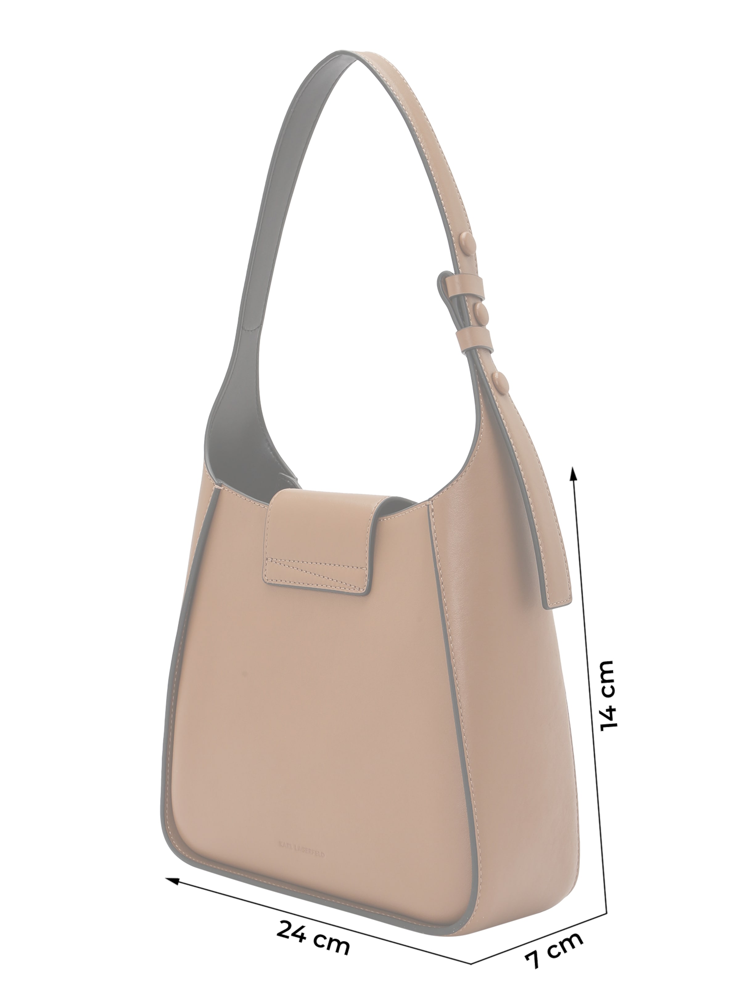 Borsa a spalla di Karl Lagerfeld in marrone: frontale