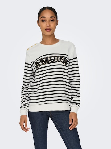 ONLY Sweatshirt 'ALLIE' in White: front