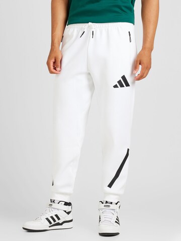 ADIDAS SPORTSWEAR Tapered Παντελόνι φόρμας 'Z.N.E.' σε λευκό: μπροστά