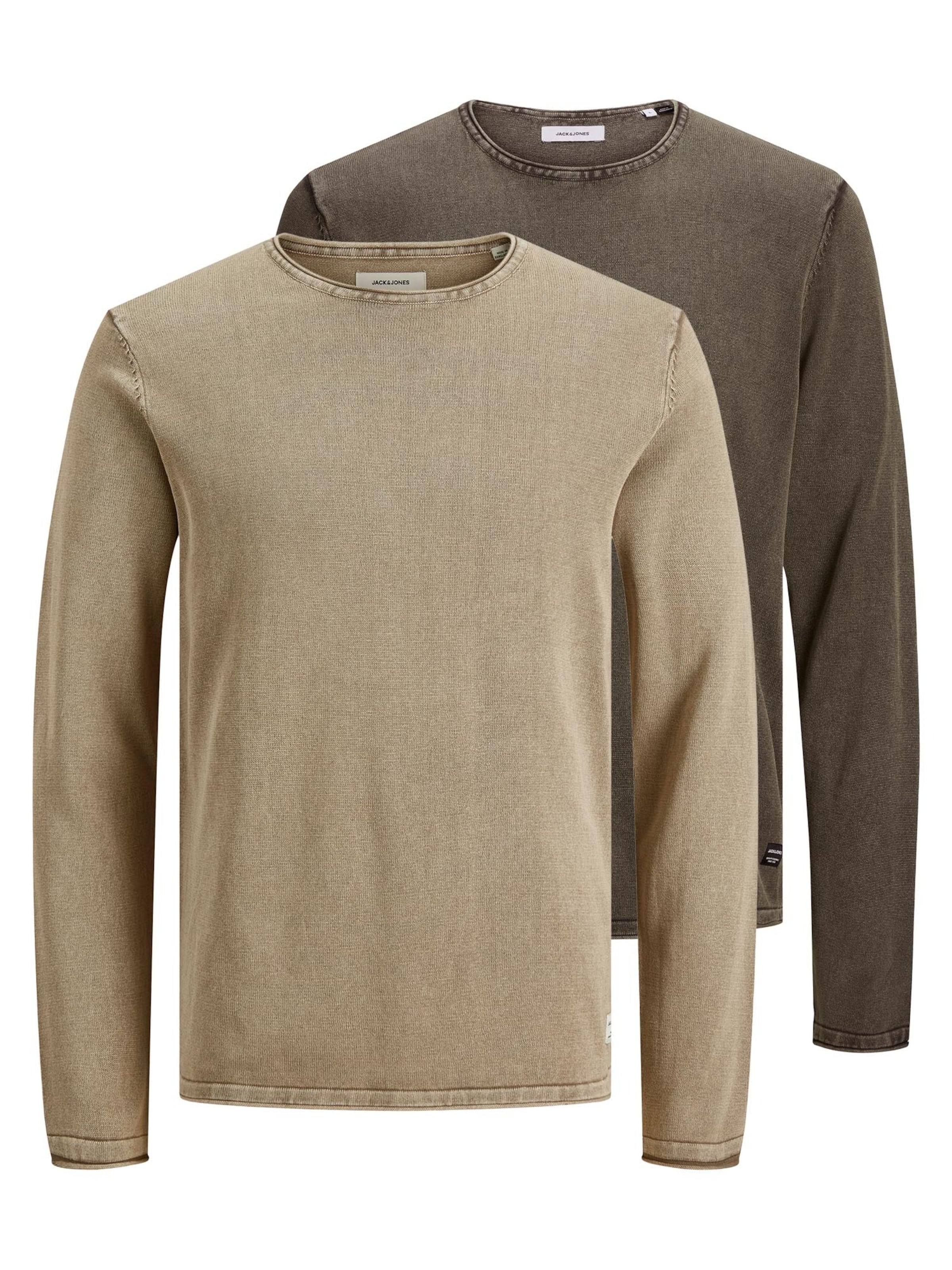 JACK & JONES Sweater 'Leo' in Brown: front