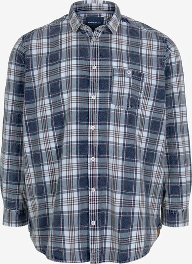 TOM TAILOR Men Plus Hemd in blau / burgunder / weiß, Produktansicht