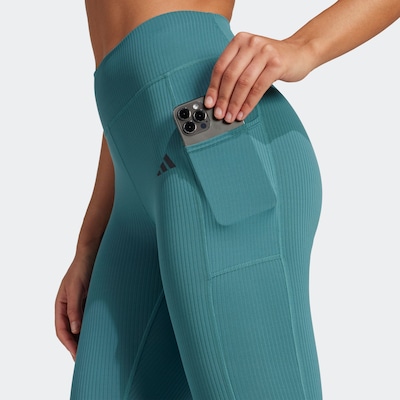 ADIDAS PERFORMANCE Workout Pants in Cyan blue / Black, Item view