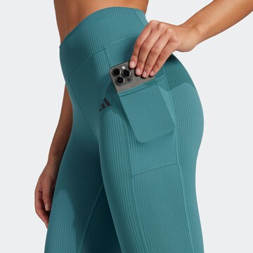 ADIDAS PERFORMANCE Skinny Workout Pants in Blue