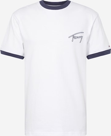 T-Shirt Tommy Jeans en blanc : devant