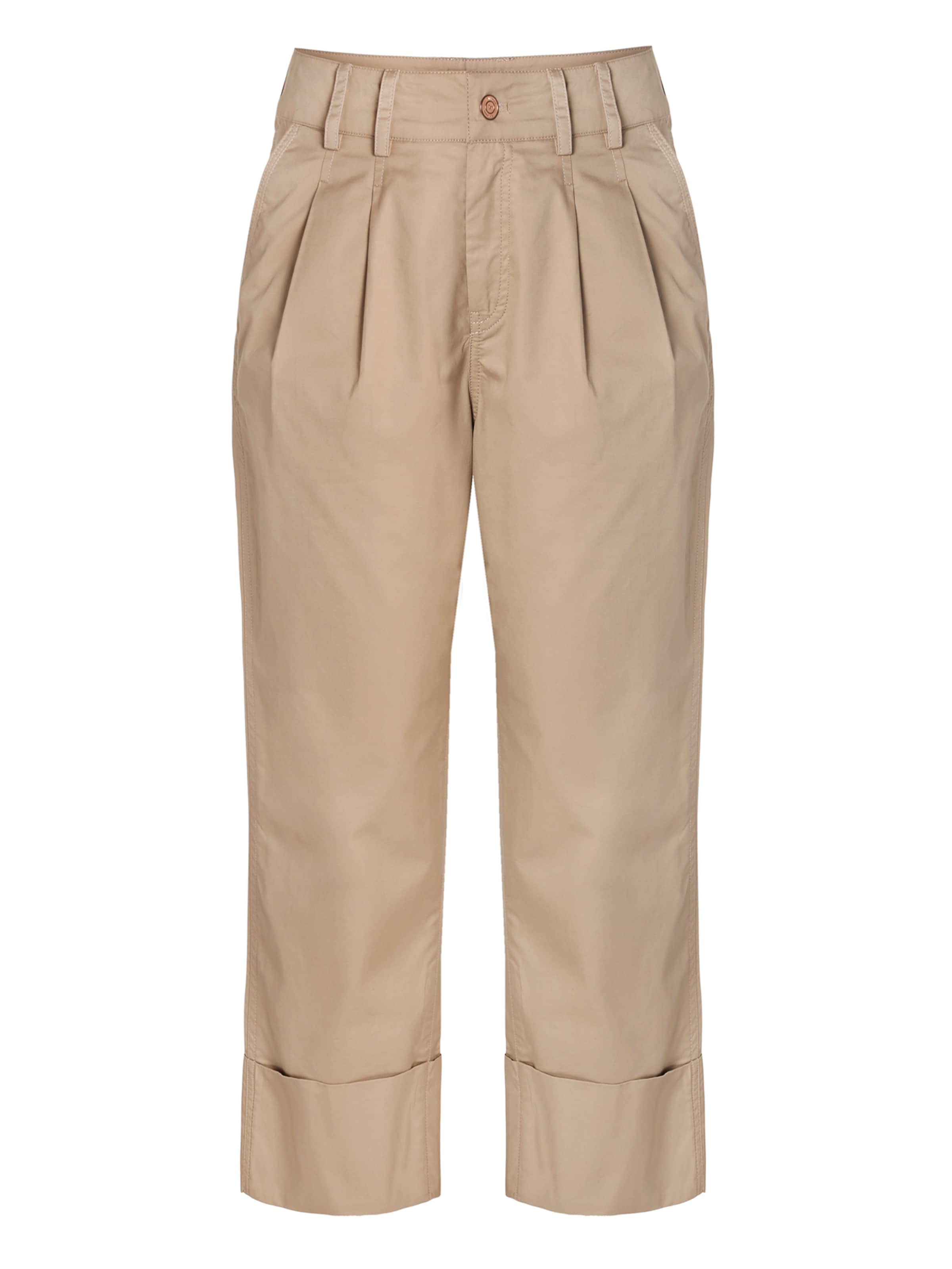 TATUUM Regular Veckad byxa 'Erto' i beige: framsida