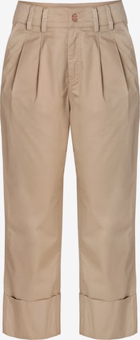 TATUUM Regular Plissert bukse 'Erto' i beige: forside