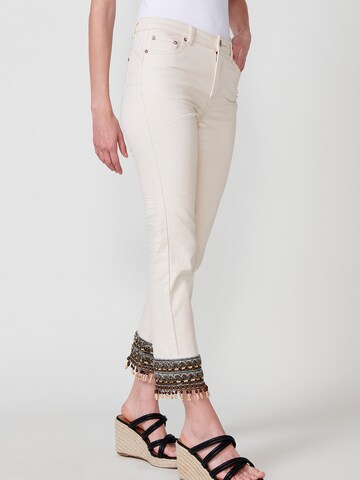 KOROSHI Regular Jeans in White: front