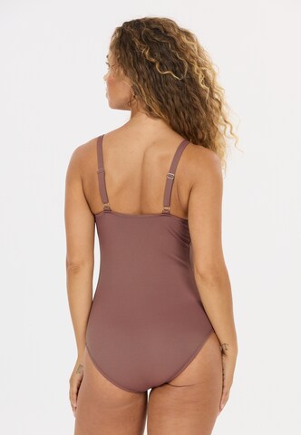 NOU Triangel Badeanzug 'Nicola V2' in Braun