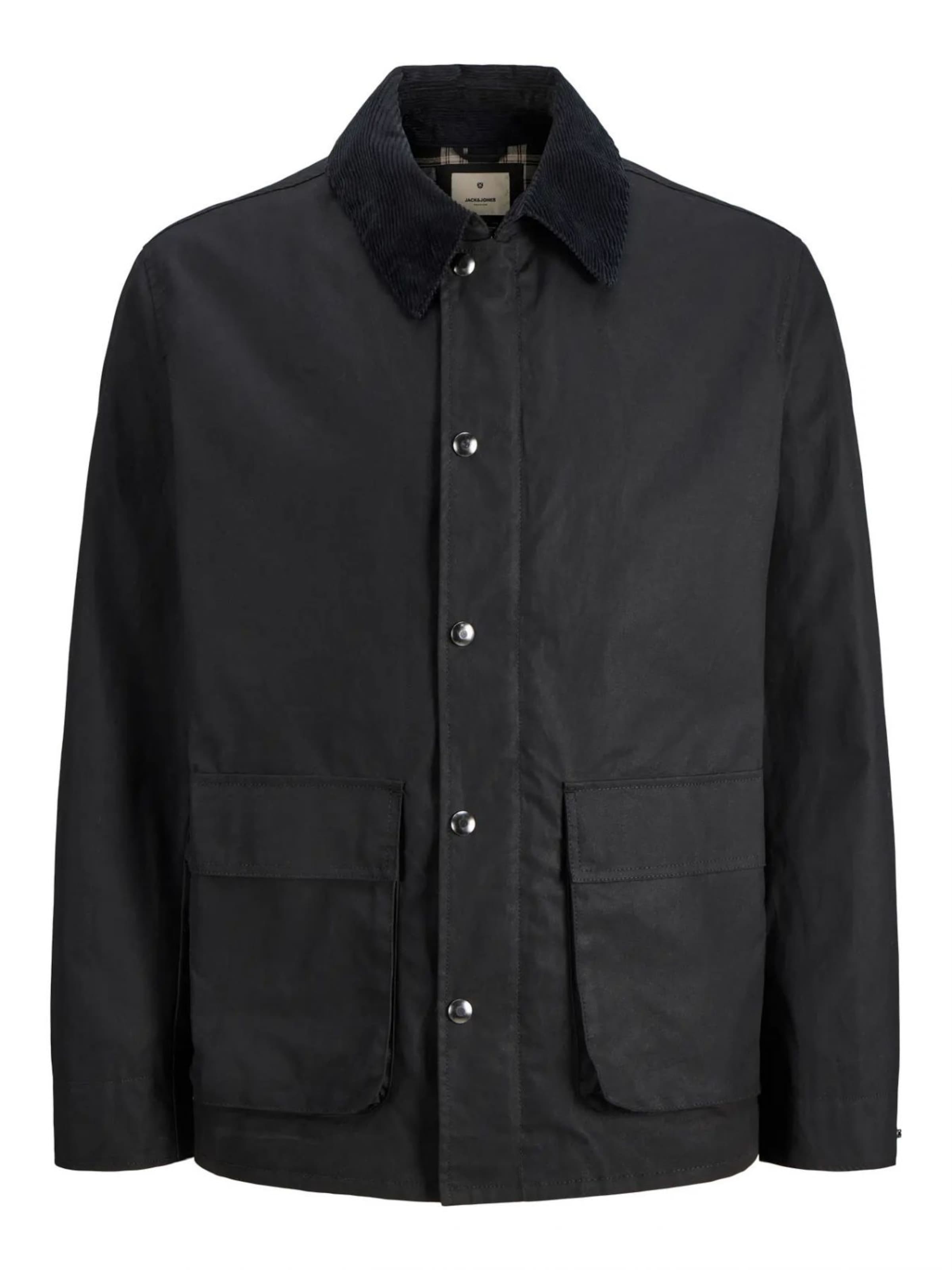 Veste mi-saison Jacks & Jones en noir : devant