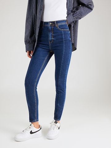 Nasty Gal Skinny Jeans in Blauw: voorkant