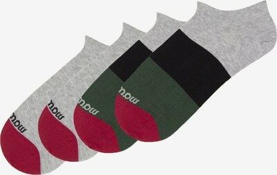 Wams Socken in grau / grün / rot / schwarz, Produktansicht