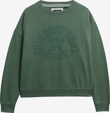 Superdry Sweatshirt 'Athletic Essentials' in Groen: voorkant