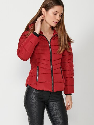 Veste mi-saison KOROSHI en rouge