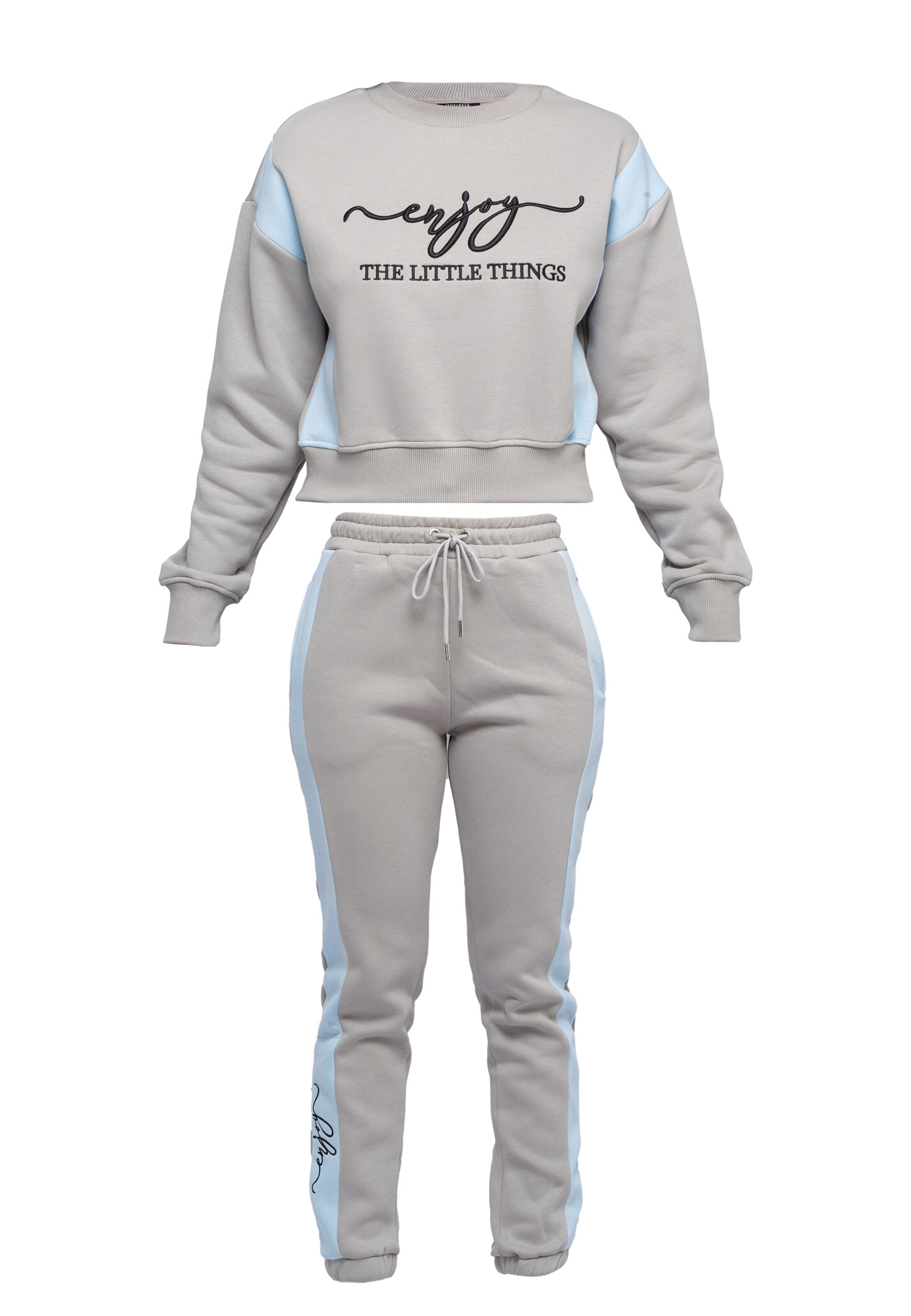 Tom Barron Jogginganzug in Grau: Vorderseite