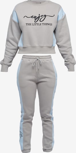 Tom Barron Jogginganzug in blau / grau / schwarz, Produktansicht