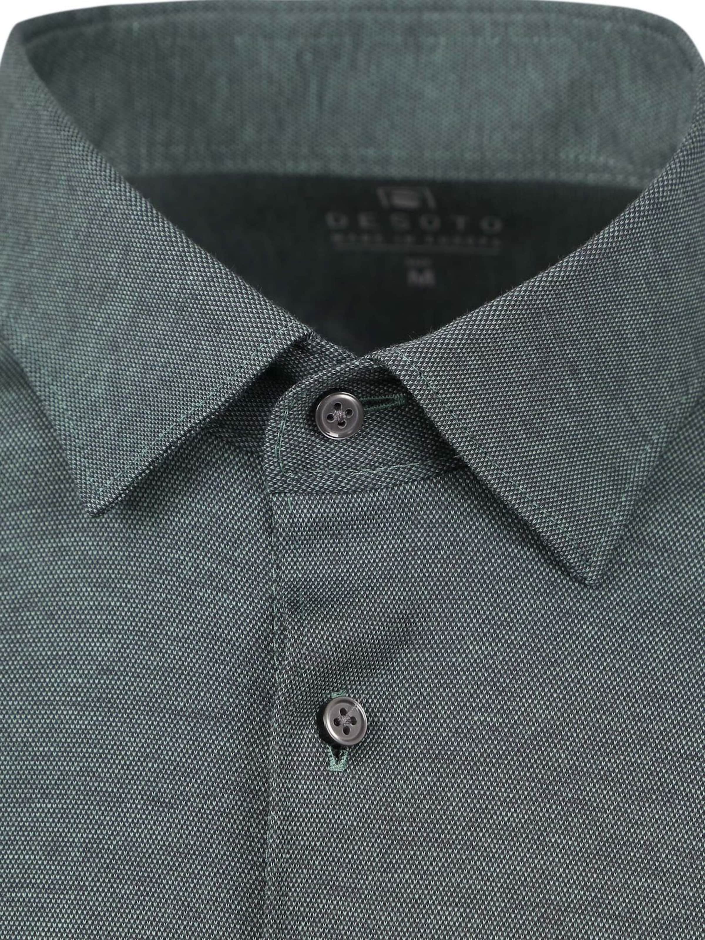 DESOTO Slim fit Button Up Shirt 'Kent' in Green