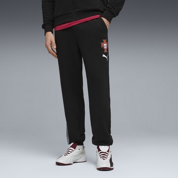 PUMA Tapered Sportbroek 'ftblCulture' in Zwart: voorkant