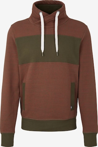 TOM TAILOR Sweatshirt in Bruin: voorkant