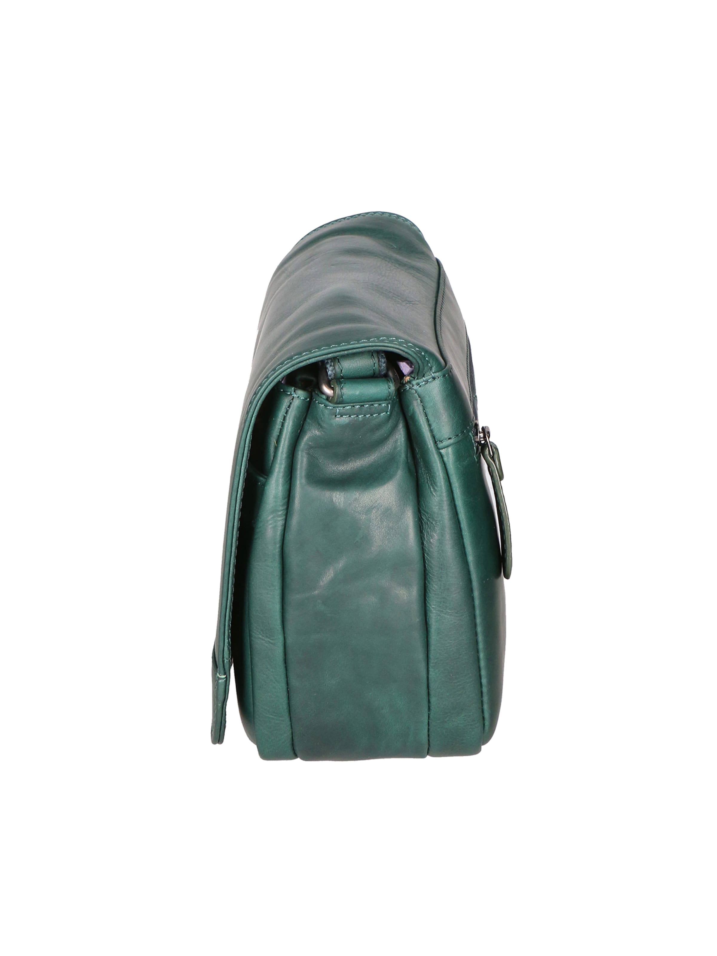 Borsa a tracolla 'Borsa a tracolla uomo vera pelle vitello ingrassato Hill Burry' di HILL BURRY in verde