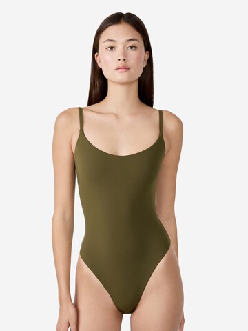 ETAM Bodysuit 'Pure Soft' in Green: front