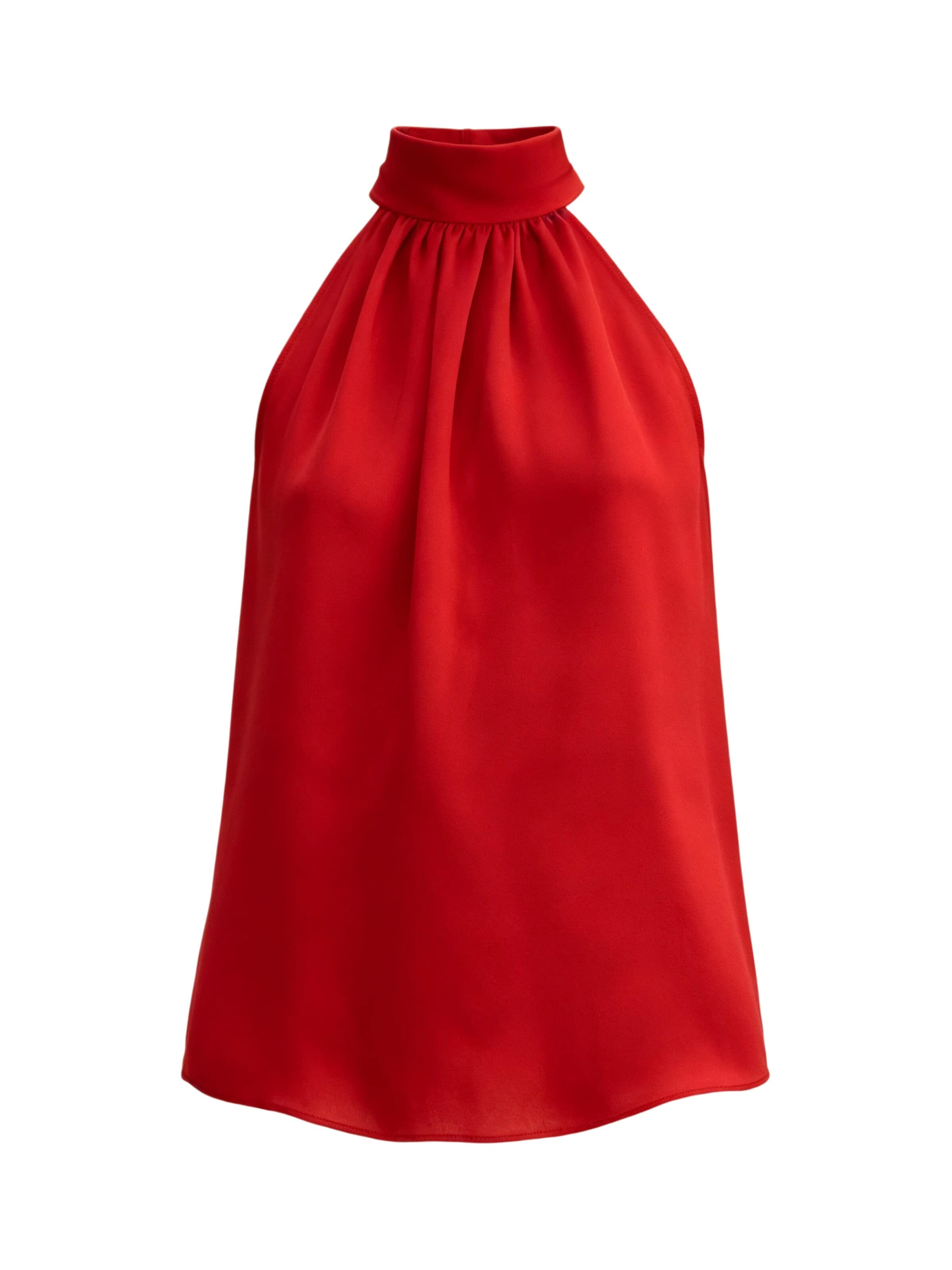Lilysilk - Blusa 'Seidengeorgette Top mit Neckholder' en rojo: frente
